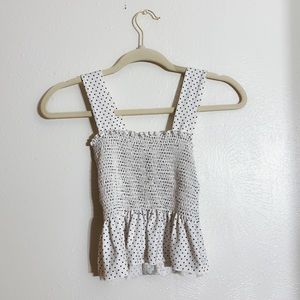 🦋 4 for 20 🦋 Urban Outfitters Smocked Black and White Polkadot Crop Top